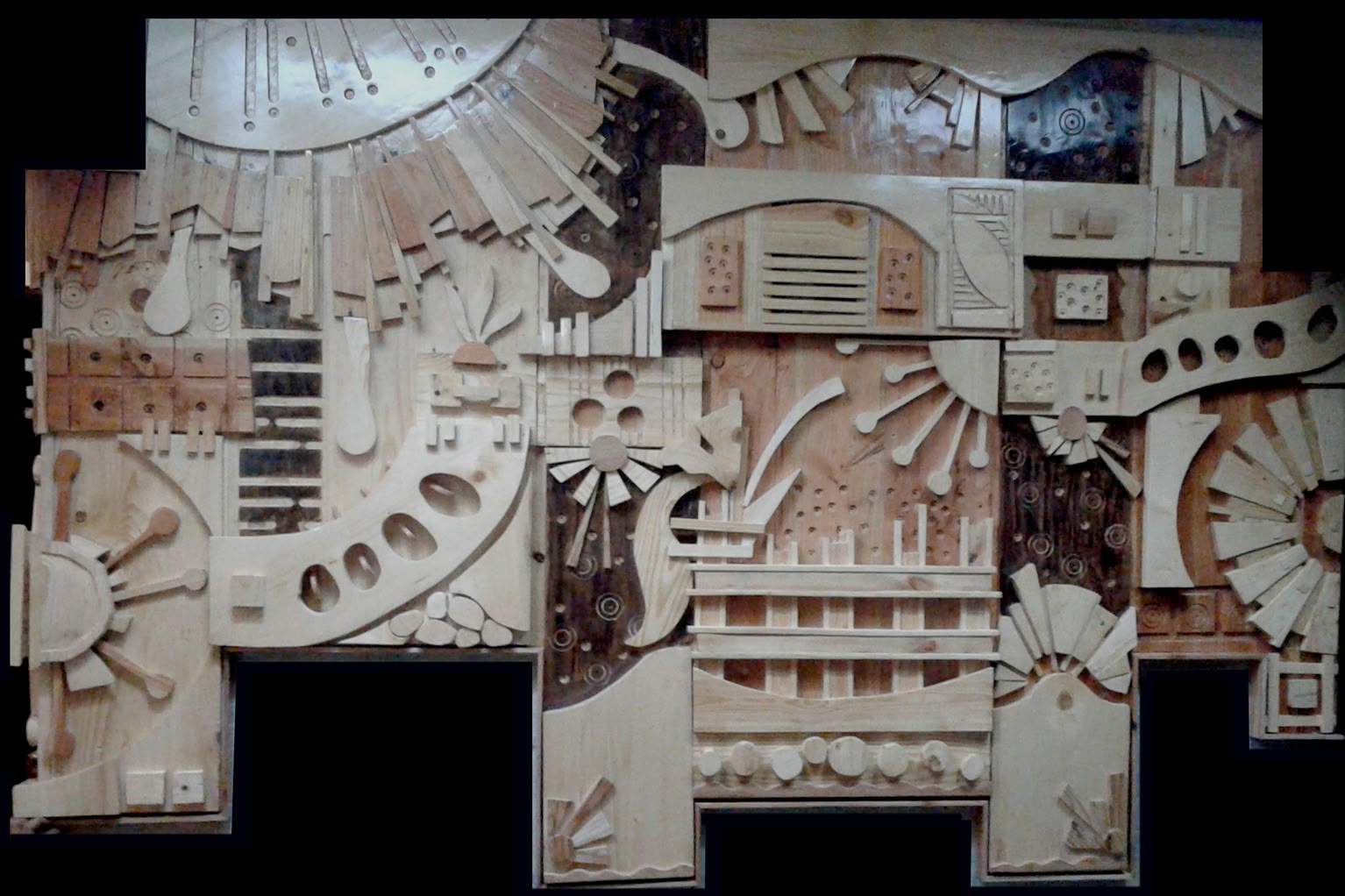 Carved terracotta wall relief